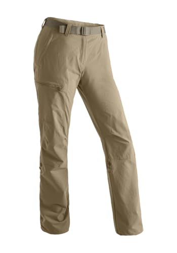 Maier Sports Lulaka, Damen Wanderhose, Wasserabweisende Outdoorhose für Trekking und Hiking, PFC-frei, mSTRETCH pro 4 & Dryprotec, Rollup-Funktion, Braun, 34 (W26/L31) von Maier Sports