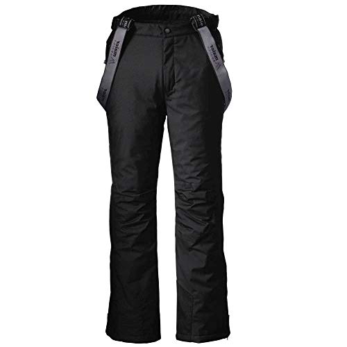 Maier Sports Anton 2, Herren Skihose, Wasserdichte Schneehose mit Hosenträgern, Stretchmaterial und verstellbarer Bund, PFC-frei, mTHERM Wattierung & mTEX Wetterschutz, Schwarz, Gr. 52 (W36/L32) von Maier Sports