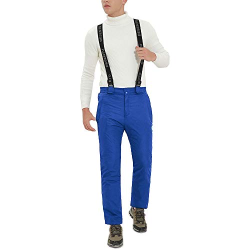 Maifly Herren Skihose Snowboardhose Schneehose mit Verstellbarer Bund Abnehmbare Träger, Ideale Skibekleidung zum Skifahren, Blau, XL Maifly Herren Skihose Snowboardhose Schneehose mit Verstellbarer Bund Abnehmbare Träger, Ideale Skibekleidung zum Skifahren, Blau, XL von Maifly
