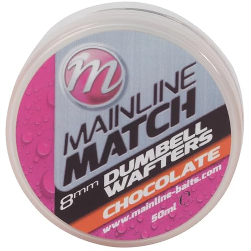 Mainline Match Dumbell Wafters 8mm 50ml Orange Chocolate M3105 Matchangeln Wafter Hakenköder Hookbaits von Mainline
