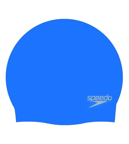 Speedo Unisex Plain Moulded Silicone Swimming Cap | Tried and Trusted, Blue, One Size Speedo Unisex Plain Moulded Silicone Swimming Cap | Tried and Trusted, Blue, One Size von Speedo