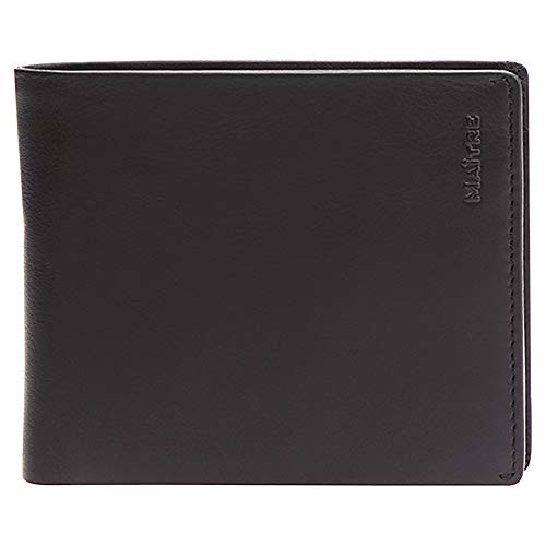 Maitre - Leder Geldbörse mit RFID Schutz, Münzfach & Scheinfach für Herren - Portemonnaie mit 12 Kreditkartenfächern, Schwarz von Maitre