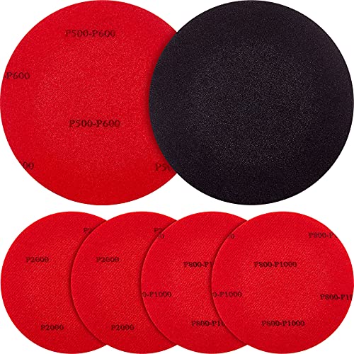 Maitys Bowling-Schleifpads, Reinigungsset, Bowlingkugel-Reinigungsset, 6 Stück (rot, 500, 1000, 2000) von Maitys