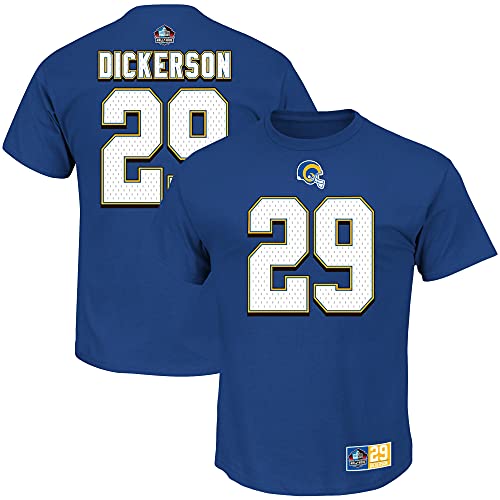 Majestic Athletic NFL Football T-Shirt Los Angeles Rams Eric Dickerson blau Trikot Jersey Receiver II (M) von Majestic