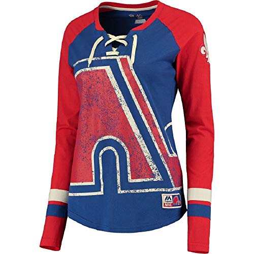 Majestic Athletic NHL T-Shirt Trikot Damen Women Quebec Nordiques HipCheck Eishockey Shirt (X-Large) von Majestic