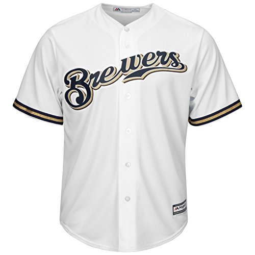 Majestic Authentic Cool Base Jersey - Milwaukee Brewers - L von Majestic Athletic