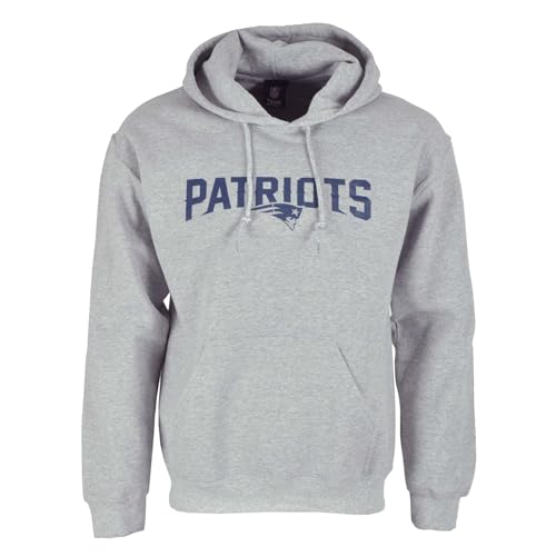 Majestic NFL Football Hoodie Kapuzenpullover New England Patriots, grau M von Majestic