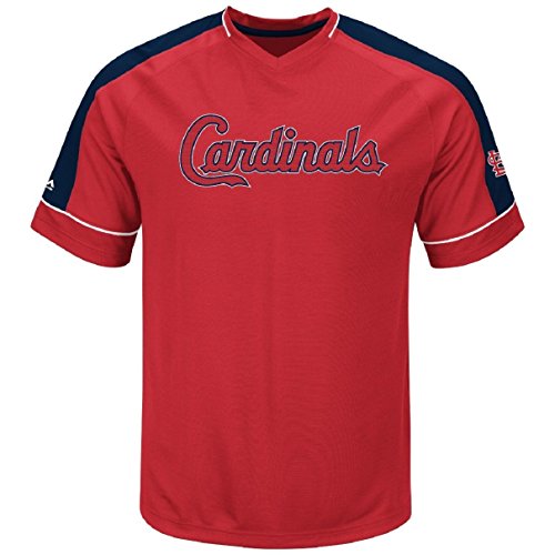 Majestic St. Louis Cardinals MLB Lead Off Hitter V-Neck Men's Fashion Jersey Majestic St. Louis Cardinals MLB Lead Off Hitter V-Neck Men's Fashion Jersey von Majestic