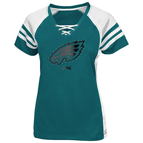 Philadelphia Eagles Women's Majestic NFL Draft Me VII Jersey Trikot Top Shirt - Green von Majestic