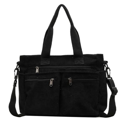 Makukke Cord Damen Umhängetasche Tote Bag Tasche Groß Mehrfachtasche Shopper Tasche Handtasche Schultertaschen für Arbeit Büro Reisen Einkaufen Schule, Schwarz Tasche Makukke Cord Damen Umhängetasche Tote Bag Tasche Groß Mehrfachtasche Shopper Tasche Handtasche Schultertaschen für Arbeit Büro Reisen Einkaufen Schule, Schwarz Tasche von Makukke