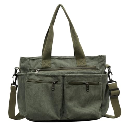 Makukke Cord Damen Umhängetasche Tote Bag Tasche Groß Mehrfachtasche Shopper Tasche Handtasche Schultertaschen für Arbeit Büro Reisen Einkaufen Schule,Grün Tasche Makukke Cord Damen Umhängetasche Tote Bag Tasche Groß Mehrfachtasche Shopper Tasche Handtasche Schultertaschen für Arbeit Büro Reisen Einkaufen Schule,Grün Tasche von Makukke