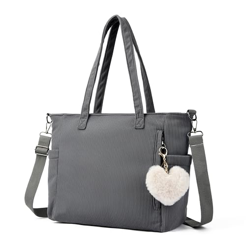 Makukke Cord Tote Bag Tasche Damen Umhängetasche Groß Shopper Tasche Handtasche Schultertaschen für Arbeit Büro Reisen Einkaufen Schule, Schwarz Tasche Makukke Cord Tote Bag Tasche Damen Umhängetasche Groß Shopper Tasche Handtasche Schultertaschen für Arbeit Büro Reisen Einkaufen Schule, Schwarz Tasche von Makukke