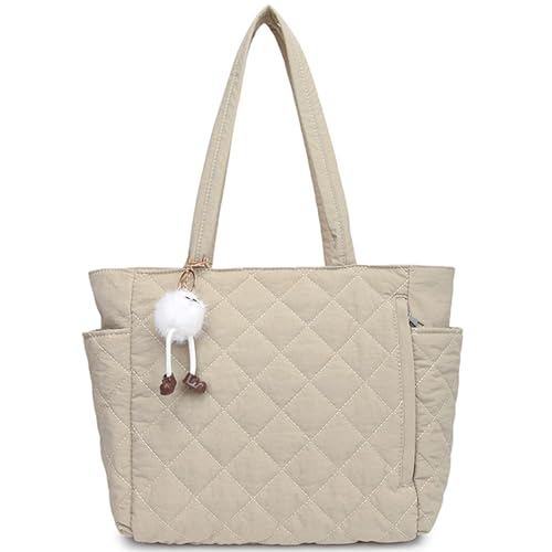 Makukke Puffer Tote Bag Aesthetic Handtasche Gesteppte Tasche Damen Shopper Groß Umhängetasche Cute Schultertaschen für Arbeit Reisen Schule Makukke Puffer Tote Bag Aesthetic Handtasche Gesteppte Tasche Damen Shopper Groß Umhängetasche Cute Schultertaschen für Arbeit Reisen Schule von Makukke