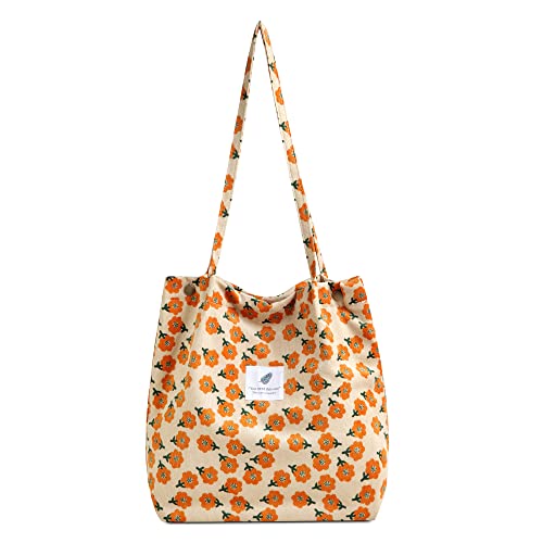 Makukke Tote Bag Aesthetic - Umhängetasche Damen, Cord Tasche Damen Schultertasche stofftaschen Shopper Damen Henkeltasche für Alltag, Büro, Schulausflug und Einkauf Makukke Tote Bag Aesthetic - Umhängetasche Damen, Cord Tasche Damen Schultertasche stofftaschen Shopper Damen Henkeltasche für Alltag, Büro, Schulausflug und Einkauf von Makukke