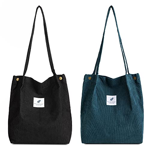 Makukke Umhängetasche Damen - 2pcs Cord Tasche Damen Schultertasche Shopper Damen Henkeltasche für Alltag, Büro, Schulausflug und Einkauf Makukke Umhängetasche Damen - 2pcs Cord Tasche Damen Schultertasche Shopper Damen Henkeltasche für Alltag, Büro, Schulausflug und Einkauf von Makukke