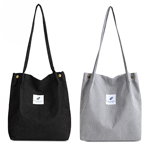 Makukke Umhängetasche Damen - 2pcs Cord Tasche Damen Schultertasche Shopper Damen Henkeltasche für Alltag, Büro, Schulausflug und Einkauf Makukke Umhängetasche Damen - 2pcs Cord Tasche Damen Schultertasche Shopper Damen Henkeltasche für Alltag, Büro, Schulausflug und Einkauf von Makukke
