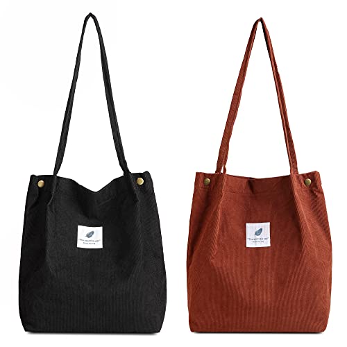 Makukke Umhängetasche Damen - 2pcs Cord Tasche Damen Schultertasche Shopper Damen Henkeltasche für Alltag, Büro, Schulausflug und Einkauf Makukke Umhängetasche Damen - 2pcs Cord Tasche Damen Schultertasche Shopper Damen Henkeltasche für Alltag, Büro, Schulausflug und Einkauf von Makukke