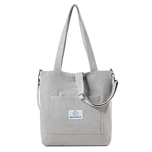 Makukke Umhängetasche Damen - Cord Schultertasche Damen Handtasche, Shopper Damen Henkeltasche für Büro Schule Einkauf Reise Makukke Umhängetasche Damen - Cord Schultertasche Damen Handtasche, Shopper Damen Henkeltasche für Büro Schule Einkauf Reise von Makukke