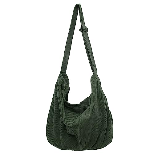 Makukke Umhängetasche Damen Handtasche, Cord Taschen Groß shopper Tote Bag schultertasche Casual Crossbody Bag für Schule Büro Arbeit Reisen Ausflug Einkauf,Grün Tasche Makukke Umhängetasche Damen Handtasche, Cord Taschen Groß shopper Tote Bag schultertasche Casual Crossbody Bag für Schule Büro Arbeit Reisen Ausflug Einkauf,Grün Tasche von Makukke