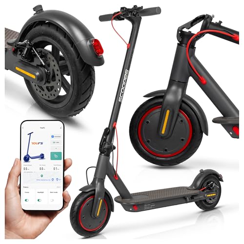 Scoopes E-Scooter Elektro Scooter UrbanEvo 350W 8,5 Zoll klappbar 7,8Ah Reichweite bis 30 km, App 20km/h Schwarz bis 120kg von MalTec