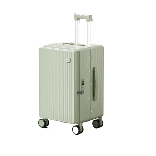 MalUanqq Gepäck mit Reißverschluss, 20-Zoll-Handgepäck, 24-Zoll-Universalrad, großer Reisekoffer,(Green,24Inches 600mm) von MalUanqq