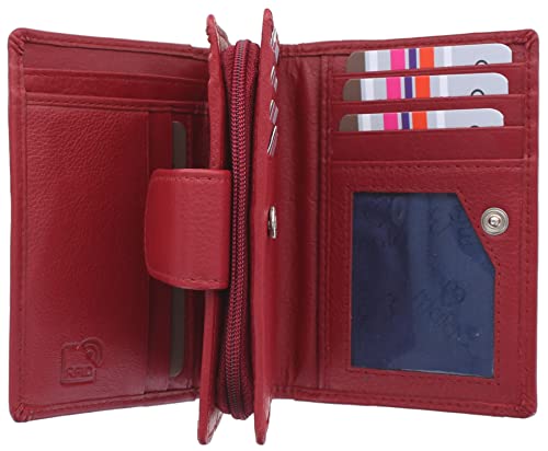 Mala Leather Origin Collection 3118_5 Geldbörse aus Leder mit RFID-Schutz und externem Ausweisfenster, rubinrot, Einheitsgröße, Mala Leather Origin Collection 3118_5 Geldbörse aus Leder mit RFID-Schutz und externem Ausweisfenster, rubinrot, Einheitsgröße, von Mala Leather