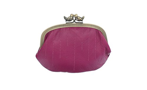 Mala Leder Münzbörse, Klippverschluss mit Vogelpaar 4138_11 Fuchsia Mala Leder Münzbörse, Klippverschluss mit Vogelpaar 4138_11 Fuchsia von Mala Leather