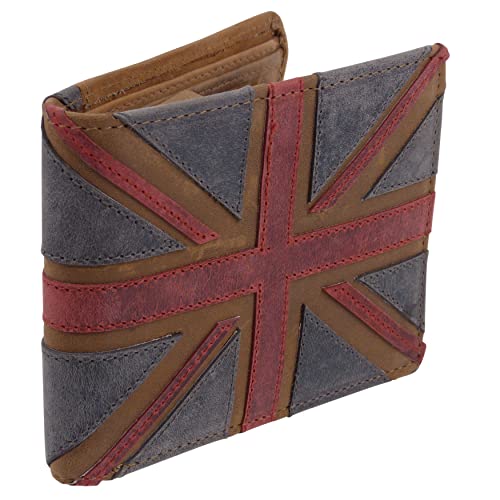 MALA Leathers Union Jack Range Geldbörse für Münzen, doppelt gefaltet, mehrfarbig, mehrfarbig, Vintage MALA Leathers Union Jack Range Geldbörse für Münzen, doppelt gefaltet, mehrfarbig, mehrfarbig, Vintage von Mala