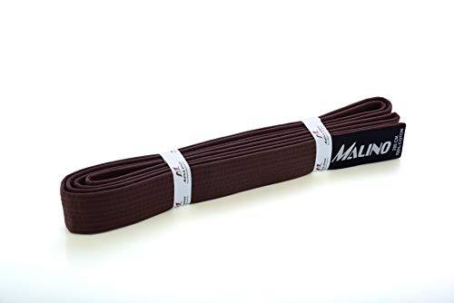Malino Karate Kampfsport-Gürtel, 100 % Baumwolle, 4,2 cm, Braun, 300 cm von Malino