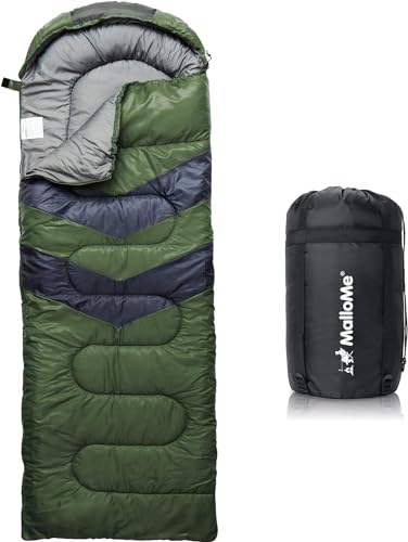 MalloMe Schlafsack Outdoor - Schlafsack Erwachsene und Kinder - Schlafsack Winter, Schlafsäcke, Camping Sleeping Bag, Deckenschlafsack - Winterschlafsack - Leicht, Tragbar, Warm, Deckenschlafsäcke von MalloMe