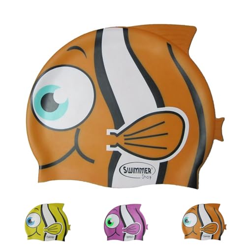 swimmerwear Badekappe aus Silikon, Motiv Fisch Clown orange swimmerwear Badekappe aus Silikon, Motiv Fisch Clown orange von Malmsten