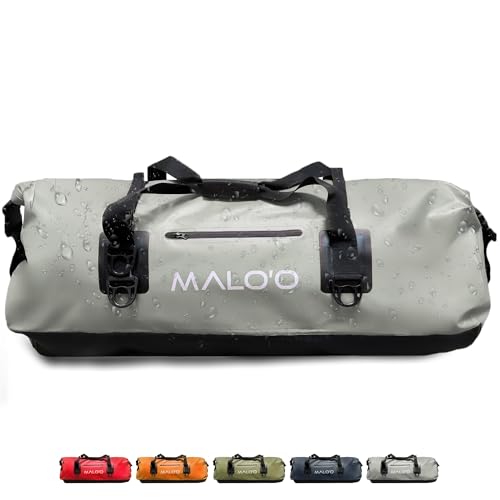 Malo'o wasserdichte Trockentasche, 40 l60 l100 l, RolltopDuffel hält Ausrüstung trocken für Kajakfahren, Rafting, Bootfahren, Schwimmen, Camping, Wandern, Strand, Angeln – Innen und Außentaschen Malo'o wasserdichte Trockentasche, 40 l60 l100 l, RolltopDuffel hält Ausrüstung trocken für Kajakfahren, Rafting, Bootfahren, Schwimmen, Camping, Wandern, Strand, Angeln – Innen und Außentaschen von Malo'o