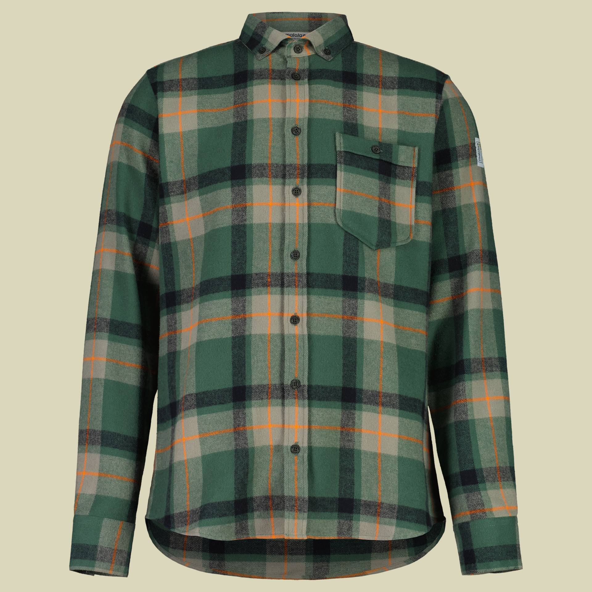 DucanM. Organic Flannel Shirt Men L grün - Farbe deep forest multi von Maloja Clothing GmbH & Co.KG