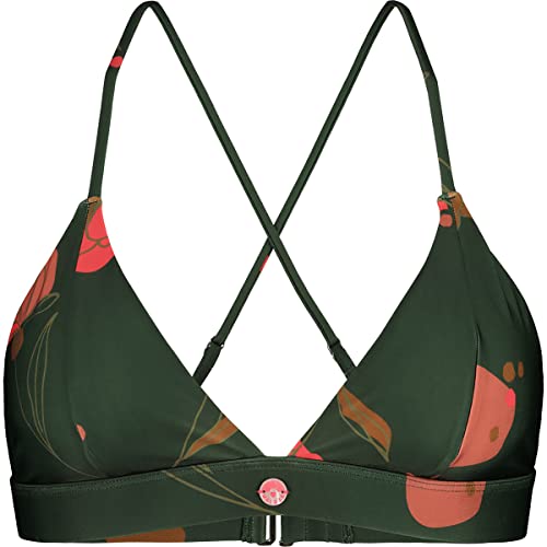 Maloja W Trisslm. Bikini Top Grün - Modisches schnelltrocknendes Damen Bikini Oberteil, Größe L - Farbe Fir Alpflower von Maloja