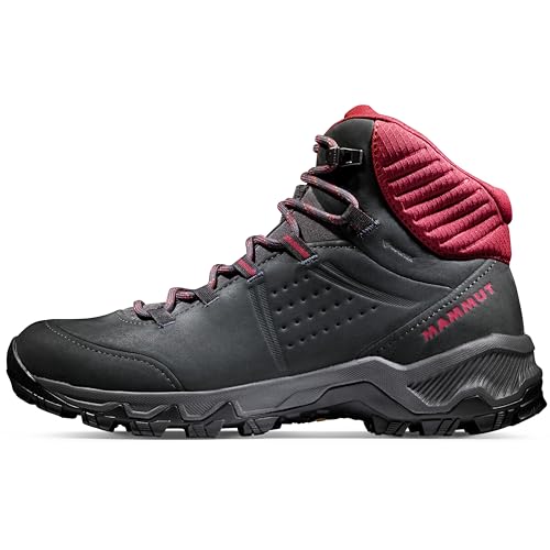 Mammut Nova IV Mid GTX Women | Wanderschuhe für Damen, Wasserdichte Trekkingschuhe, Outdoor Schuhe, Gore-Tex Bergschuhe, Sportschuhe für Hiking | Black-Blood Red, 4.5 von Mammut