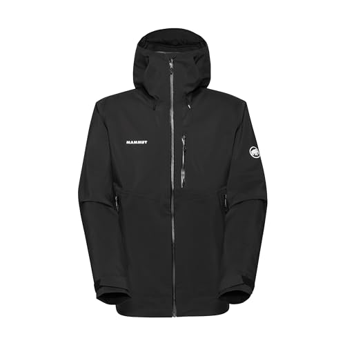 Mammut Herren Hardshelljacke, aus der Serie Alto Guide, M, Schwarz, Kapuzenjacke, Funktionsjacke, aus DRYtechnology 3L von Mammut