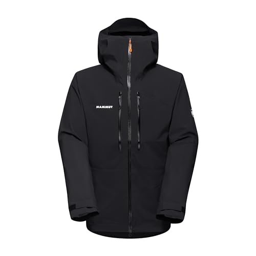 Mammut Herren Hardshelljacke, aus der Serie Taiss, L, Schwarz, Kapuzenjacke, Funktionsjacke, aus DRYtechnology Pro 3 L von Mammut