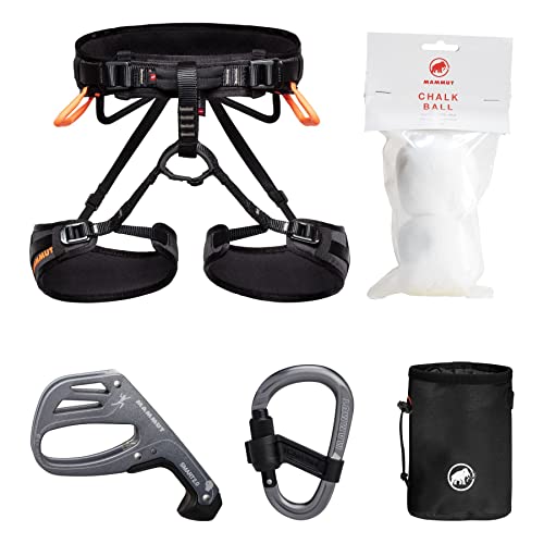 Mammut Ophir 4 Slide Climbing Package | Klettersteigset, Mit Klettergurt, Karabiner, Sicherungsgerät, Chalk Bag und Chalk Balls, Ausrüstung zum Klettern, Absturzsicherung | Black, M-XL Mammut Ophir 4 Slide Climbing Package | Klettersteigset, Mit Klettergurt, Karabiner, Sicherungsgerät, Chalk Bag und Chalk Balls, Ausrüstung zum Klettern, Absturzsicherung | Black, M-XL von Mammut