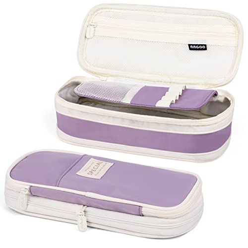 Mamowla Federmäppchen Mädchen Mäppchen, Groß Kapazität Federtaschen für Schule & Büro Teenager Stiftetasche Taschenbeutelhalter Schreibwaren Pencil Case Geschenk (Violett) von Mamowla