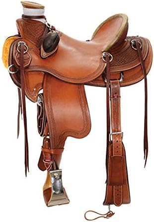 Manaal Enterprises Premium Leder Pferd Watbaum Western Leder Ranch Roping Work Horse Sattel Ledersattel Arbeit in Größe 25,4 cm von Manaal Enterprises