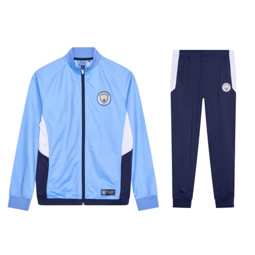 Offizieller Manchester City Trainingsanzug Herren - Saison 22/23 - Size Large (L) - Langarm Man City Trainingsjacke und Jogginghose - Fussball Jacke und Hose für Training - Man City Tracksuit von Manchester City FC