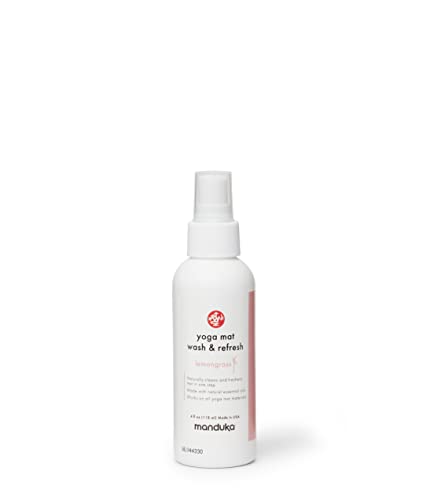 Manduka Unisex-Erwachsene Matte waschen und auffrischen Yoga Natural Mat Wash and Refresh, Zitronengras, 118 ml, Lemongrass-118 ml, 1 Count (Pack of 1) von Manduka