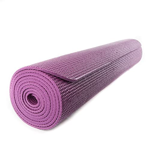 Yogi & Yogini Yogamatte "rutschfest" - aubergine, Pilates 185x63x0,5cm von ManiBhadra