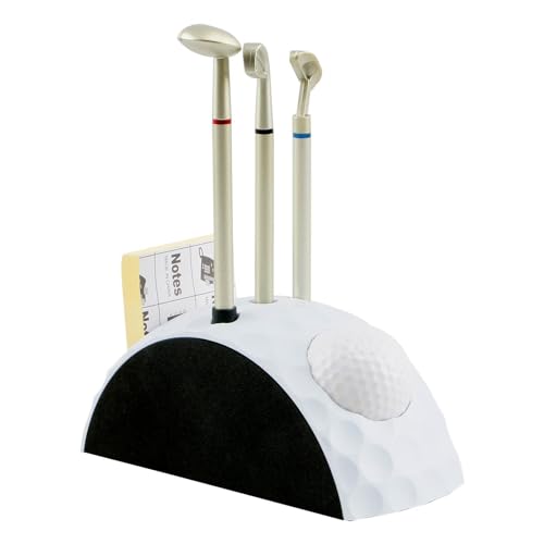 Manolyee Golfschläger-Stifthalter,Golf-Stift-Set, lustiger Stifthalter aus Metall in Golfschlägerform, Desktop-Ornamente, leicht, tragbar, einzigartige Golf-Dekoration für Tisch, Arbeitszimmer von Manolyee