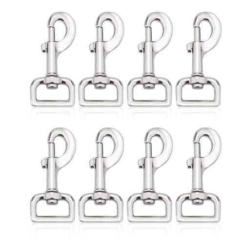 8 Stück Karabinerhaken mit Drehgelenk, Edelstahl Karabiner Wirbelkarabiner, Karabinerhaken mit Drehgelenk Edelstahl, Bolzenkarabiner Hundeleine Schnappkarabiner, für Bergsteigen Hängematte Hundeleine 8 Stück Karabinerhaken mit Drehgelenk, Edelstahl Karabiner Wirbelkarabiner, Karabinerhaken mit Drehgelenk Edelstahl, Bolzenkarabiner Hundeleine Schnappkarabiner, für Bergsteigen Hängematte Hundeleine von Manqyi