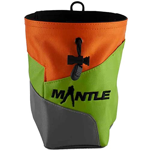 Mantle - Chalkbag Kreidebeutel Juggy in orange/grün/grau für Kletterkreide zum Bouldern und Klettern von MANTLE climbing equipment