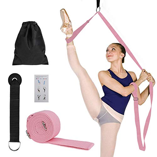 Yoga-Gurt Beinstrecker Stretch-Band, Stretching Fitnessbänder Equipment für Tanzen, Ballett & Gymnastik Beinspreizer Training, Langer Baumwolle Schlingentrainer mit Türanker, Rosa Yoga-Gurt Beinstrecker Stretch-Band, Stretching Fitnessbänder Equipment für Tanzen, Ballett & Gymnastik Beinspreizer Training, Langer Baumwolle Schlingentrainer mit Türanker, Rosa von MaoXinTek