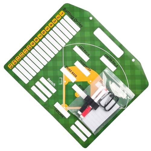 Maouira Baseballkarten, Baseball-Trainer, Whiteboard, wiederverwendbar, Baseball-Klemmbrett, Trainer, Baseballfeld-Display von Maouira