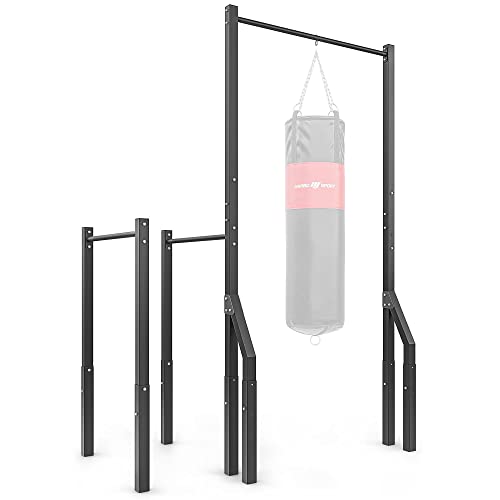 Marbo Sport Klimmzugstange mit Boxsackhalterung und langen Dip-Stangen MO-Z2, OUTDOOR, stabile langlebige Konstruktion pulverbeschichtet, Tragfähigkeit bis 110kg, massive Metallprofile, MADE IN EU von Marbo Sport