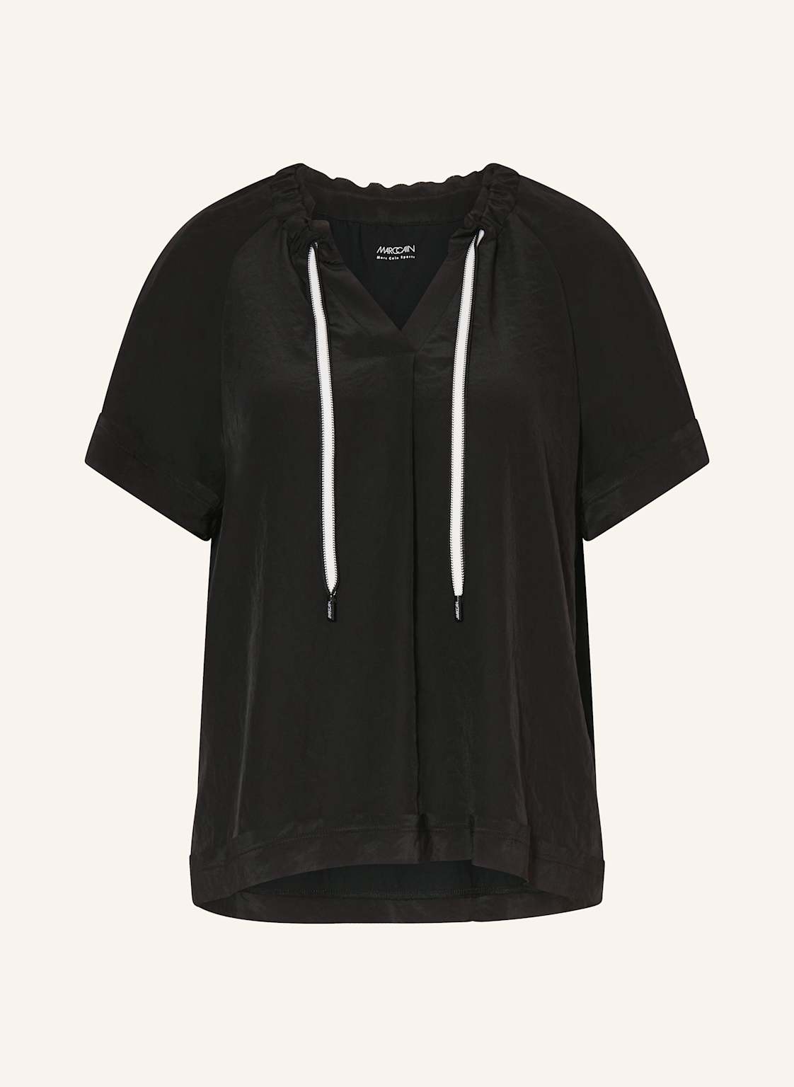Marc Cain Blusenshirt Im Materialmix schwarz Marc Cain Blusenshirt Im Materialmix schwarz von Marc Cain